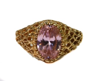 14k DG Pink Tourmaline Ring Size 6