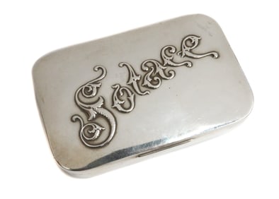 Gorham Mfg Co. Sterling Silver Gold Wash Solace Trinket Box circa 1890