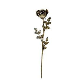 Tiffany & Co Gilt Sterling Silver 16 inch Rose Flower Study