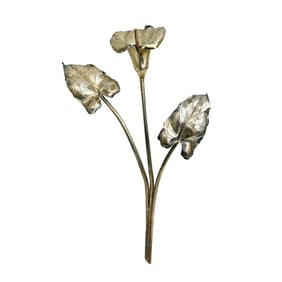 Tiffany & Co Gilt Sterling Silver 12 inch Calla Lily Flower Study