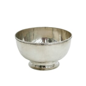 Luen Wo Chinese Export Textured Silver Bowl circa 1900