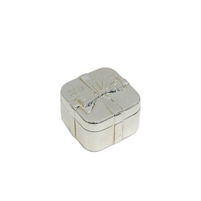 Tiffany & Co Sterling Silver Miniature Present Gift Box Monogrammed MB