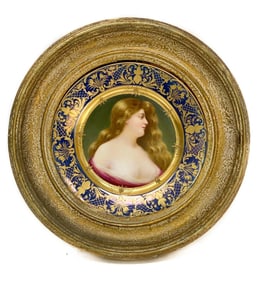 Royal Vienna Austria Hand Painted Porcelain Plate