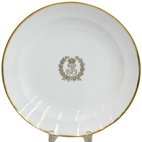 Manufacture de Sevres Chateau de Tuileries Gilt Porcelain Dish 1844