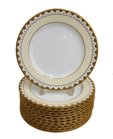 12 Royal Worcester England for Tiffany & Co. Porcelain Dessert Plates 1915