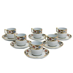 6 Spode England Porcelain Demitasse Cups in Shima