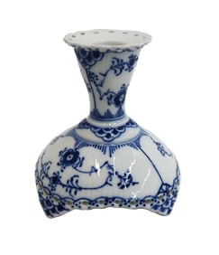 Royal Copenhagen Denmark Porcelain Fluted Full Lace Footed Candle Stick #1138