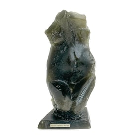 Daum Pate de Verre Sculpture Solitude by Maurice Legendre Signed Ltd Ed/250