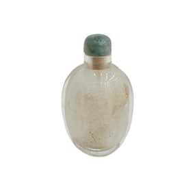Chinese Carved Rock Crystal Snuff Bottle circa 1820