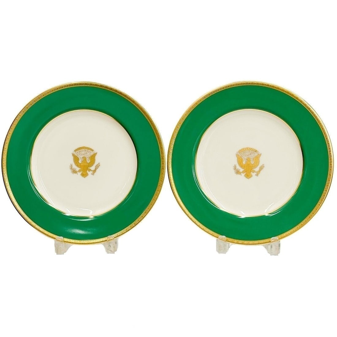 Pair President Jimmy Carter Lenox Porcelain 10.5in White House Dinner Plate 1980 (1 of 6)