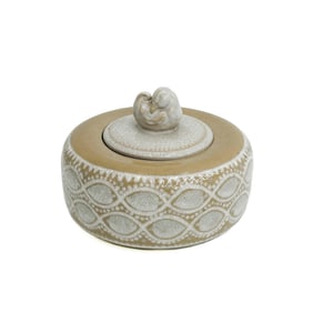 Maurice Gensoli for Manufacture Nationale de Sevres Glazed Faience Covered Box