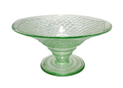 Daum Nancy Art Deco Green Glass Vase