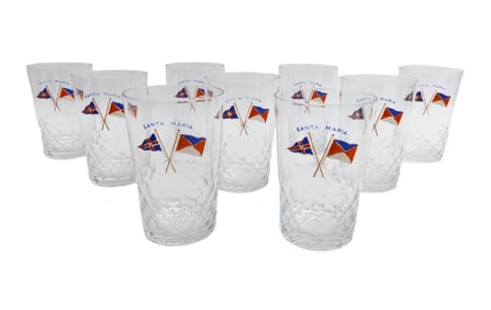 9 Baccarat France Small 4.25 in Tumbler Glasses in Palerme for Henry Ford II