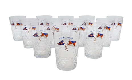 12 Baccarat France Small 4.25 in Tumbler Glasses in Palerme for Henry Ford II