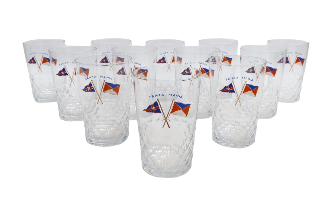 12 Baccarat France Small 4.25 in Tumbler Glasses in Palerme for Henry Ford II (1 of 4)