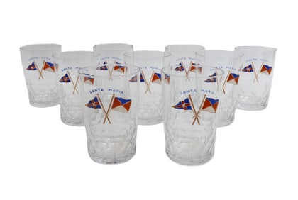 9 Baccarat France Small 3.14 in Tumbler Glasses in Palerme for Henry Ford II