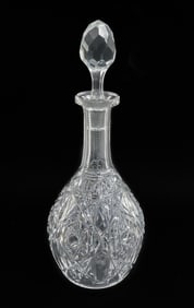 Baccarat France Cut Crystal Glass Decanter in Lagny, Signed