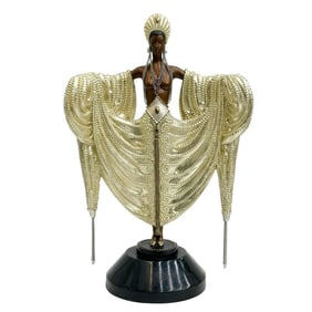 Erte Romain de Tirtoff Gilt Bronze Sculpture Radiance Ltd Ed/375 Signed