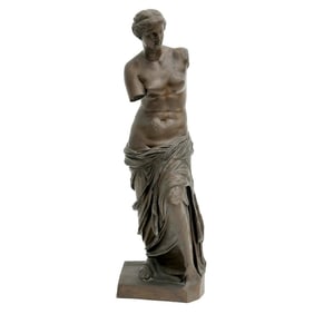 Venus de Milo Patinated Bronze 20 inch Sculpture circa 1900