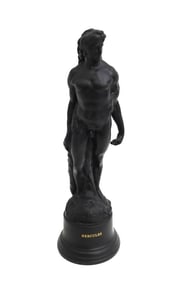 Wedgwood Black Basalt Hercules Figure 20th Century