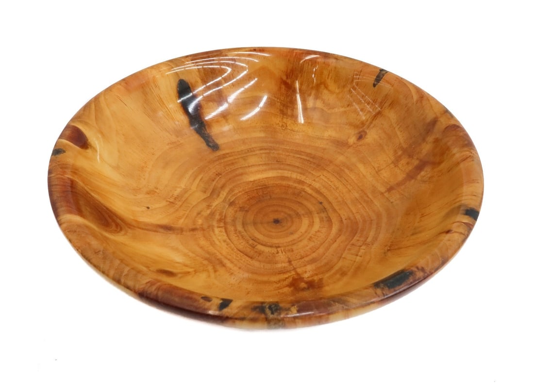 Matt Moulthrop (American 20th C) Turned White Pine Wood Bowl Signed (1 of 9)