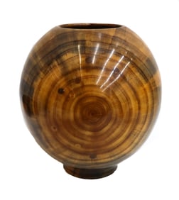 Matt Moulthrop (American 20th C) Turned White Pine Wood Vessel Signed