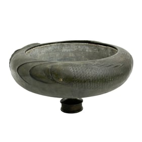 Japanese Bronze Planter Koi Fish Meiji Period