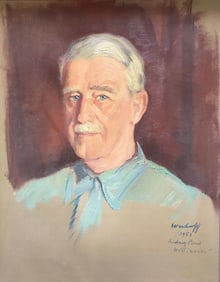 Mikhail  Werboff (Ukrainian 1896-1996) Oil on Canvas Portrait of a Gentleman