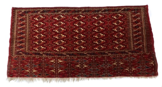 Antique  Turkoman Turkmen Tribal Rug circa 1900