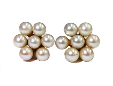 10k Yellow Gold and Cultured Pearl Earrings