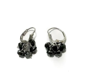 Platinum Hematite Earrings