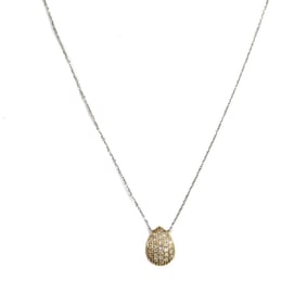 Dana Rebecca Designs 14k White and Yellow Gold Diamond Teardrop Pendant Necklace