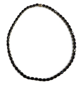 14k Yellow Gold and Blue Sapphire Necklace