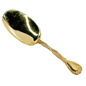 Emile Puiforcat France Vermeil Gilt Silver Ice Cream Serving Ladle in Royal
