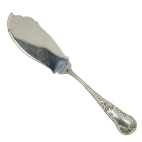 Buccellati Italian Sterling Silver Solid Large Fish Serving Knife in Quirinale