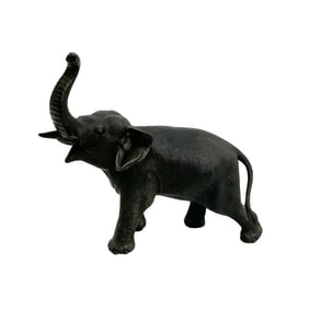 Genryusai Seiya Bronze Okimono Elephant Sculpture Figure Meiji period