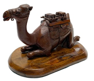 Continental Hand Carved Novelty Ink Stand & Pen Tray