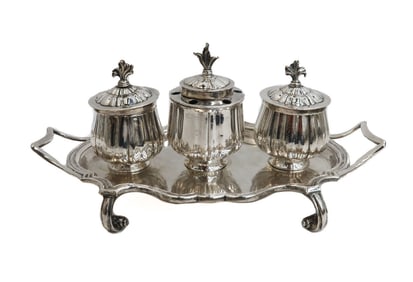 Spanish Colonial Inkwell Marked for Jose Antionio Lince Gonzalez