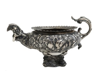 John Edward Terry London George IV Sterling Silver Repousse Creamer 1821