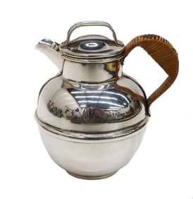 Cartier Sterling Silver and Wrapped Rattan Handle Creamer  #4826