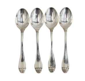 4 Buccellati Italian Sterling Silver Teaspoons in French Empire