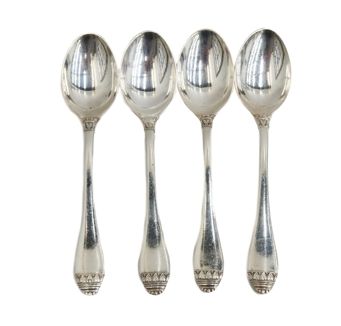 4 Buccellati Italian Sterling Silver Teaspoons in French Empire (1 of 6)