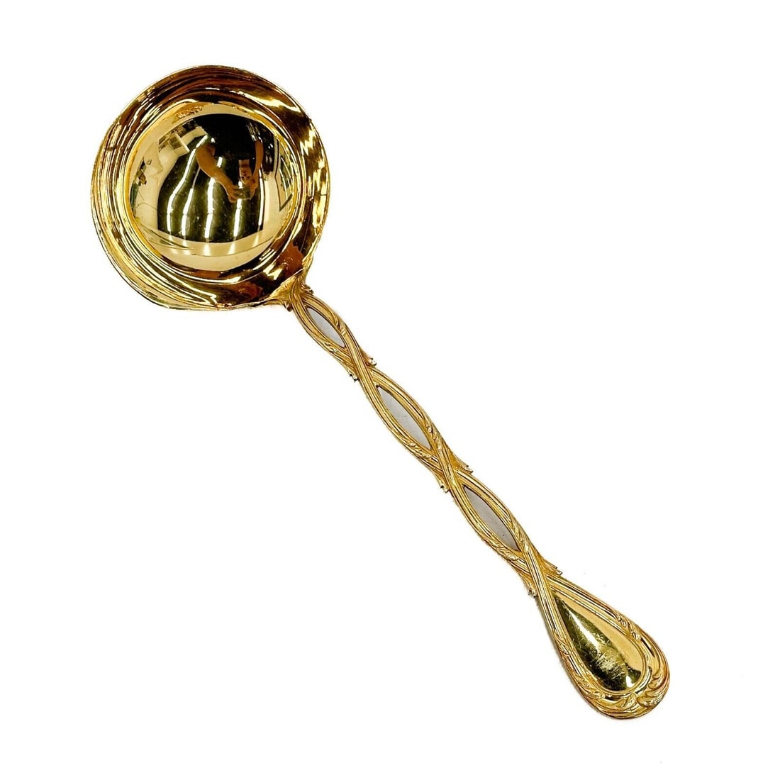 Emile Puiforcat France Vermeil Gilt Silver Bouillon Ladle in Royal (1 of 5)