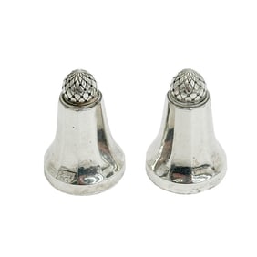 Pair Georg Jensen Sterling Silver Acorn Salt & Pepper Shakers 423