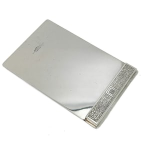 Tiffany & Co Sterling Silver Memo Pad Holder Florals 21910A