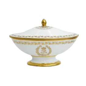 Manufacture de Sevres Gilt Porcelain Sauce Bowl Dish circa 1840