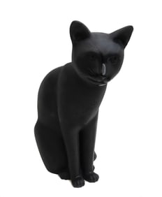 Daum France Pate De Verre Art Glass Sculpture  Le Chat Noir Ltd Ed of 1000