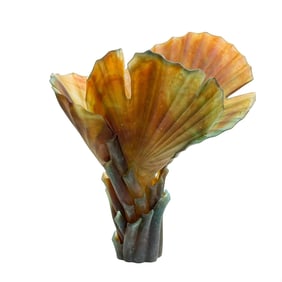 Daum Pate de Verre Glass 22 in Vase Palm Magnum by Emilio Robbia Ltd Ed/388