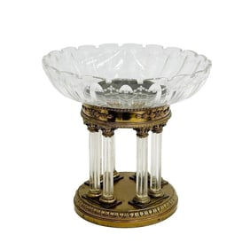 Continental Gilt Bronze and Cut Glass Centerpiece Bowl circa 1930