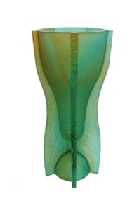 Daum France Pate De Verre Art Glass Vase Tam Tam  by Pucci de Rossi  Ltd Ed 175